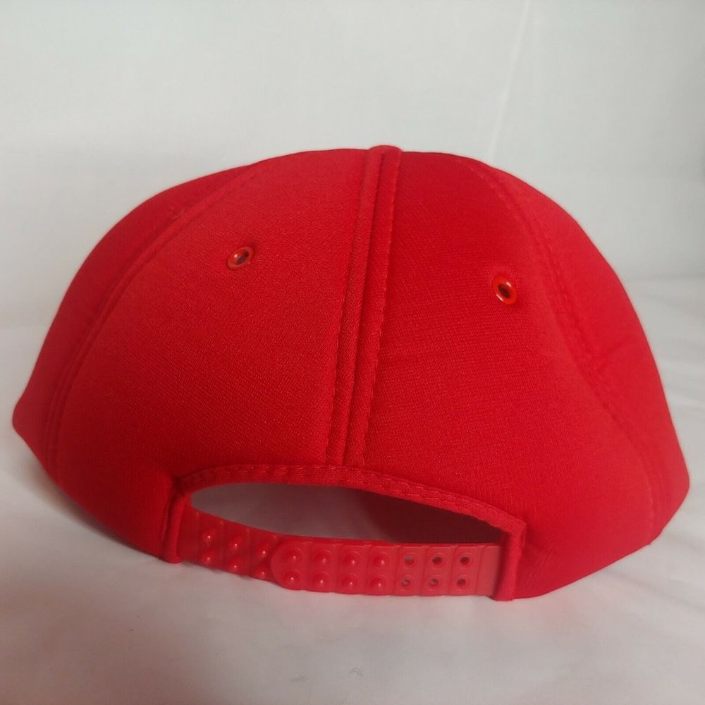 Vintage Paul Bunyon Tree Service Cap Foam Trucker Snap Back Red Hat Adjustable - Picture 5 of 7